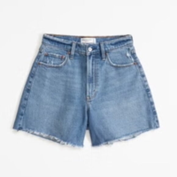 Abercrombie & Fitch Pants - Abercrombie CURVE LOVE High Rise Dad Shorts Size 26 Women’s Medium Wash Denim